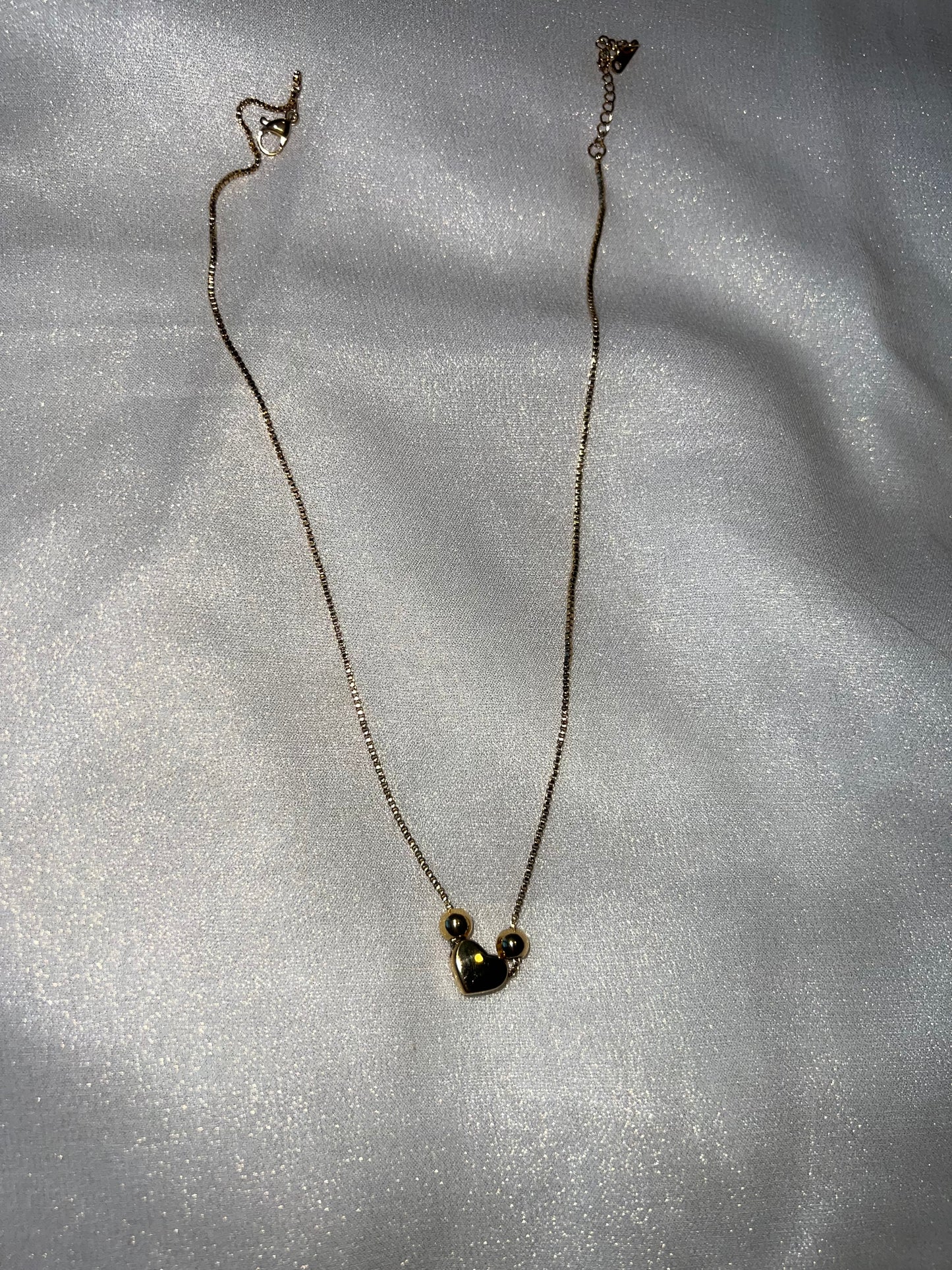 Double Heart Bead Necklace