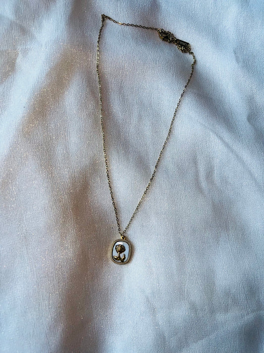 Rose Cameo Necklace